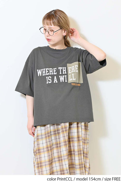 ≪SALE≫ Color Pocket Print Tee