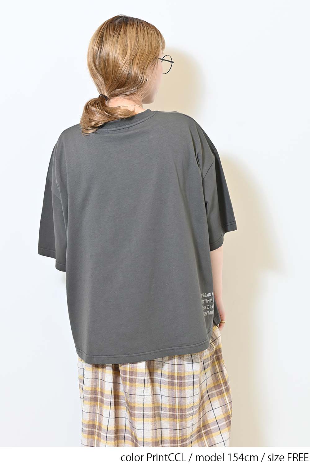 ≪SALE≫ Color Pocket Print Tee