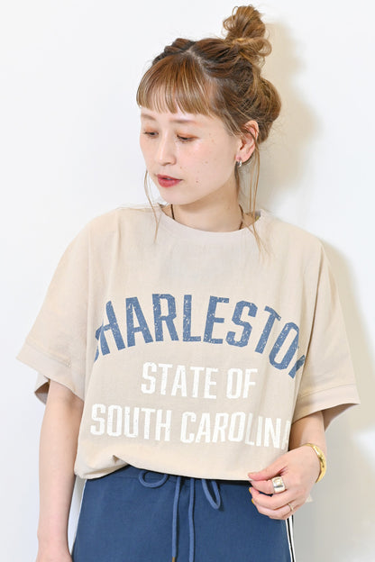 ≪SALE≫ Woven Print Tee