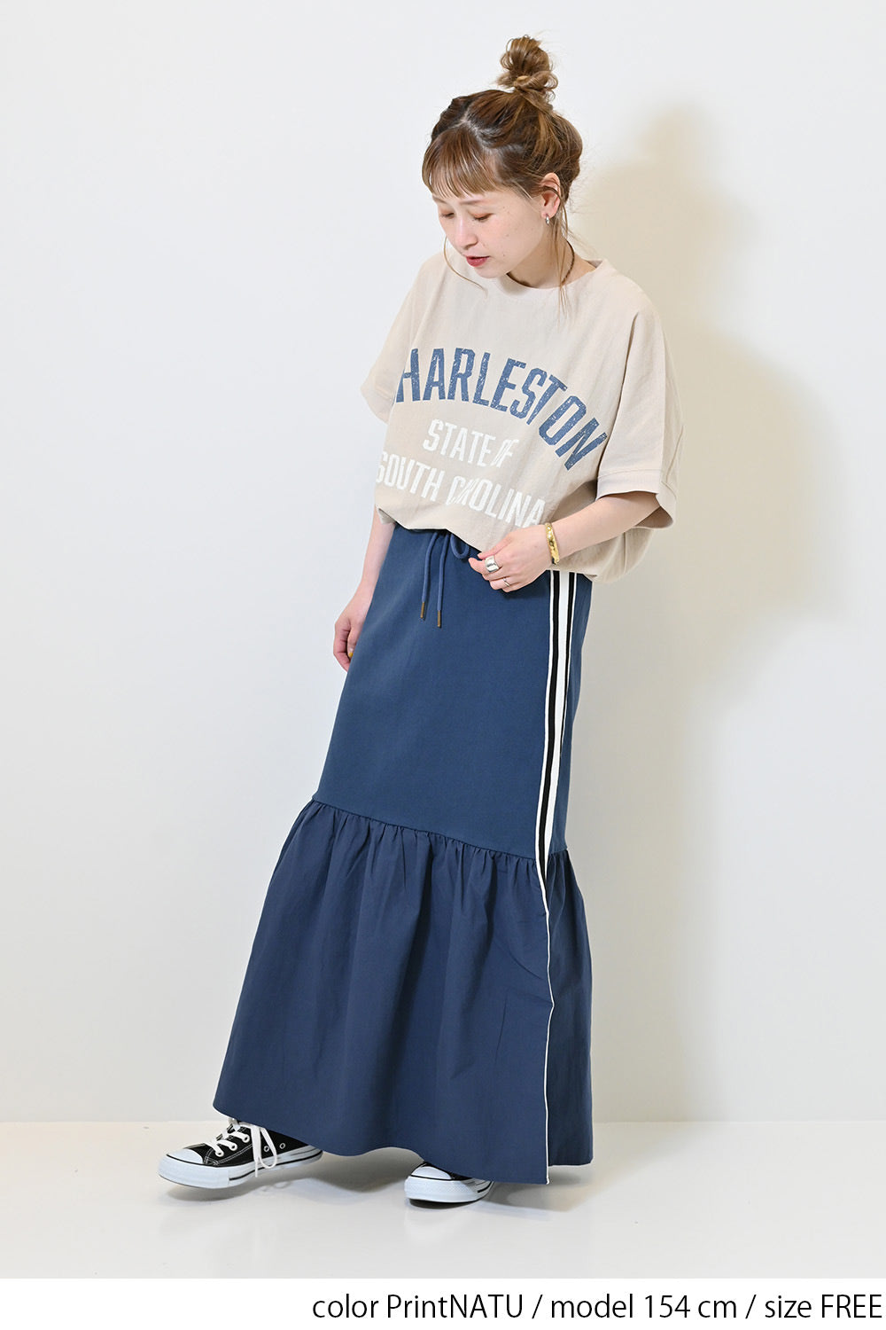 ≪SALE≫ Woven Print Tee