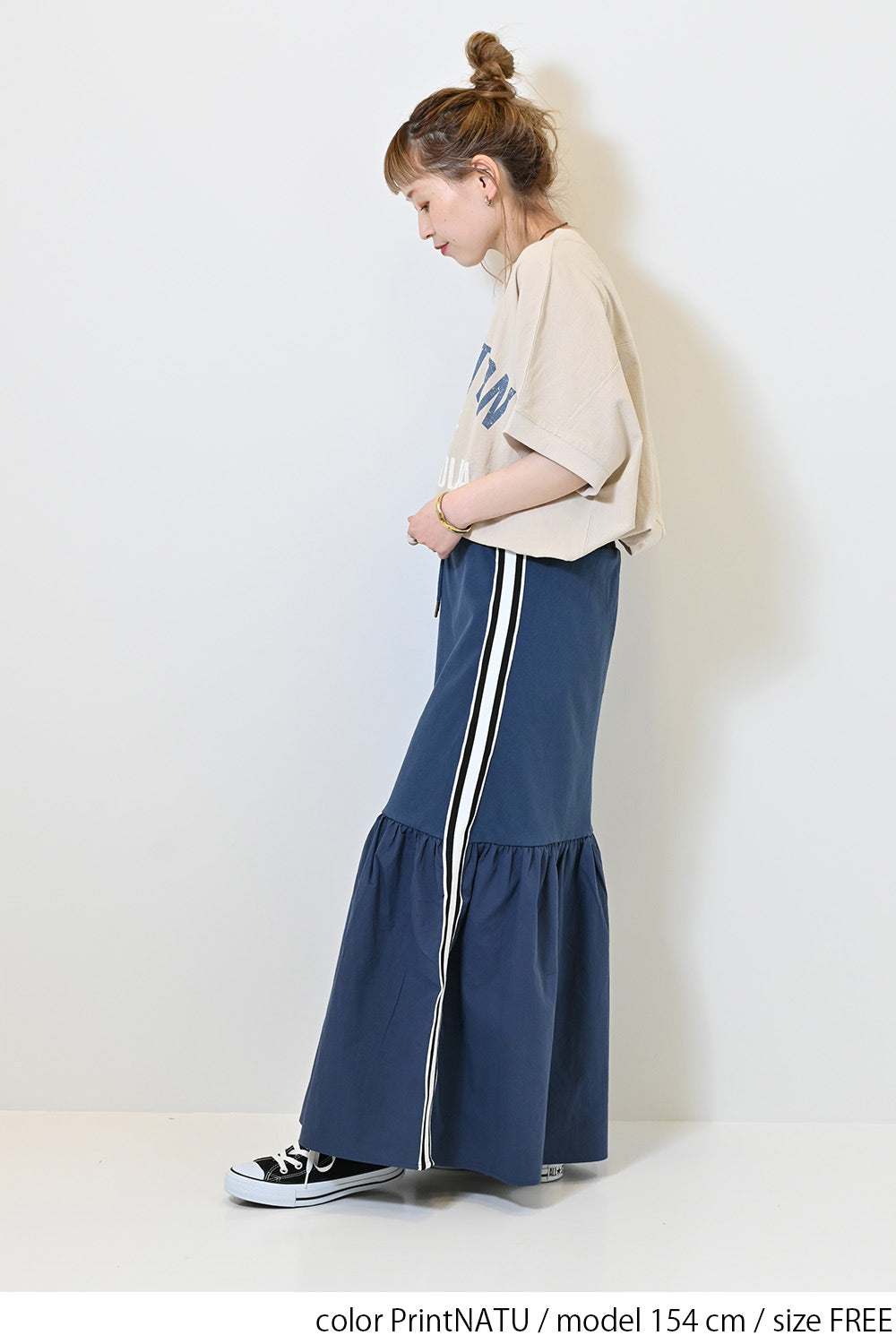 ≪SALE≫ Woven Print Tee