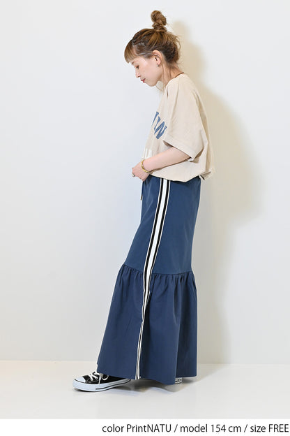 ≪SALE≫ Woven Print Tee