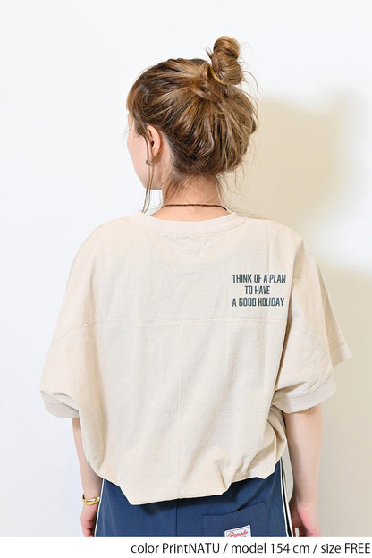 ≪SALE≫ Woven Print Tee