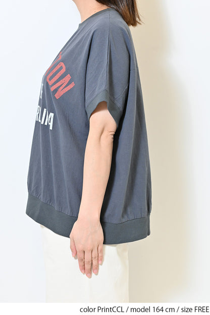 ≪SALE≫ Woven Print Tee