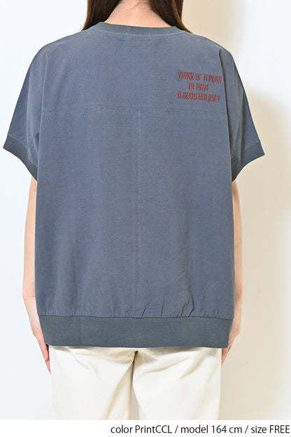 ≪SALE≫ Woven Print Tee