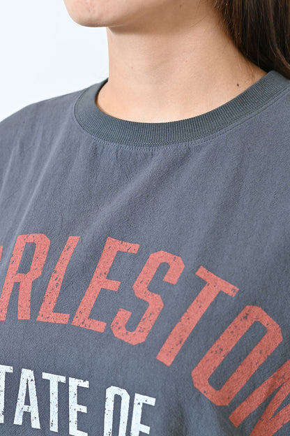 ≪SALE≫ Woven Print Tee
