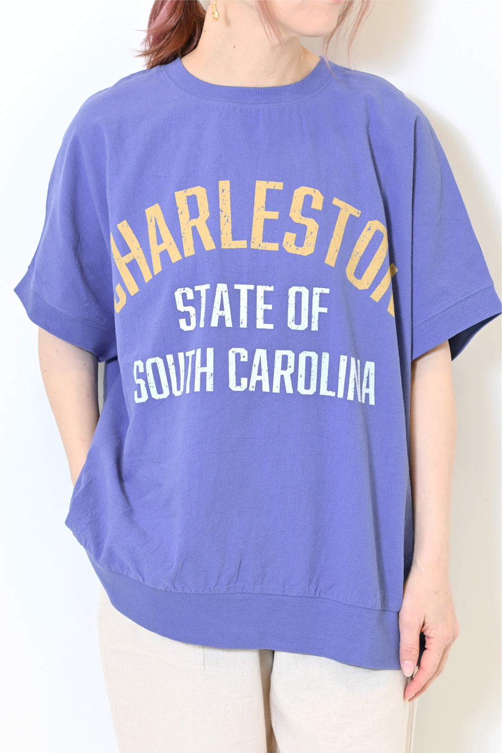≪SALE≫ Woven Print Tee