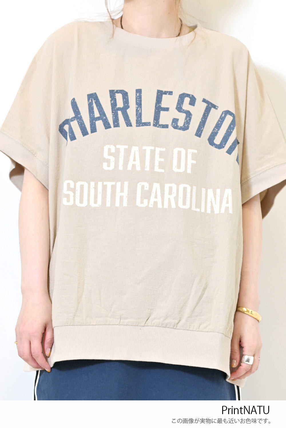 ≪SALE≫ Woven Print Tee
