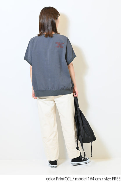 ≪SALE≫ Woven Print Tee