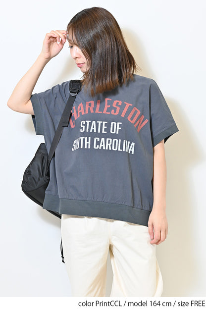 ≪SALE≫ Woven Print Tee