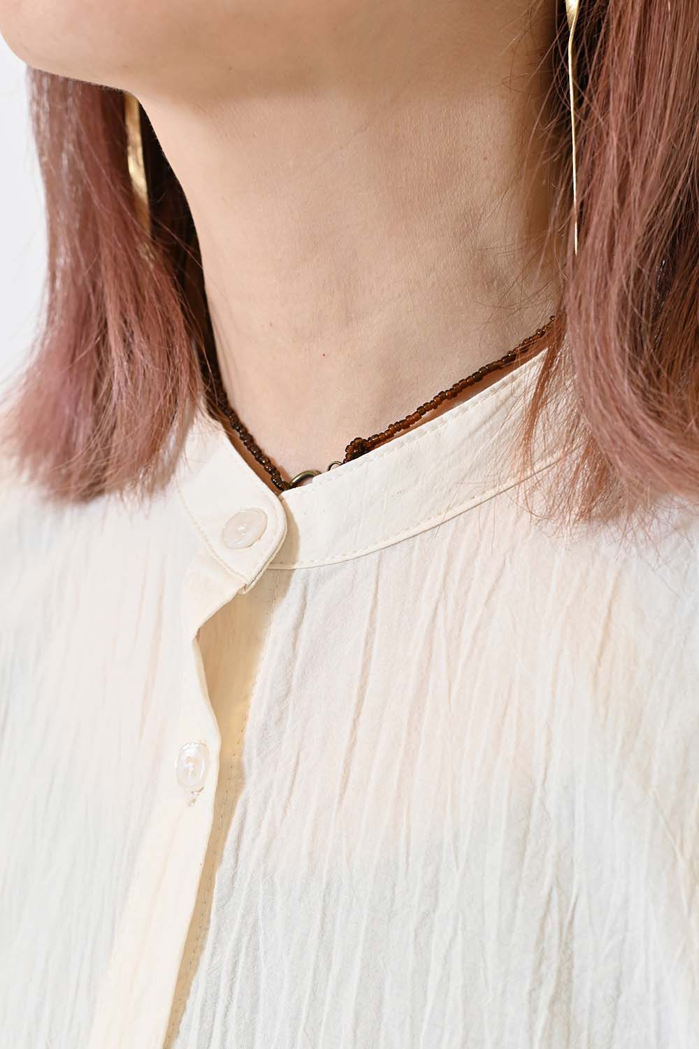 ≪SALE≫ Side Cotton Lace Panel Wide Shirt Tunic