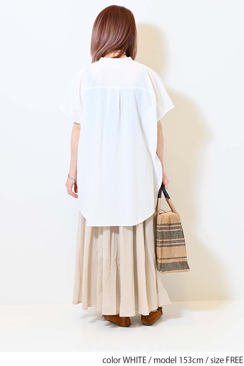 ≪SALE≫ Side Cotton Lace Panel Wide Shirt Tunic