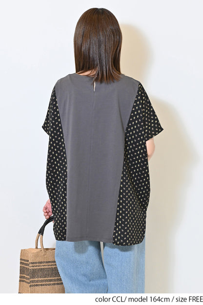 ≪SALE≫ Side Print Panel Pullover