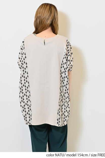 ≪SALE≫ Side Print Panel Pullover