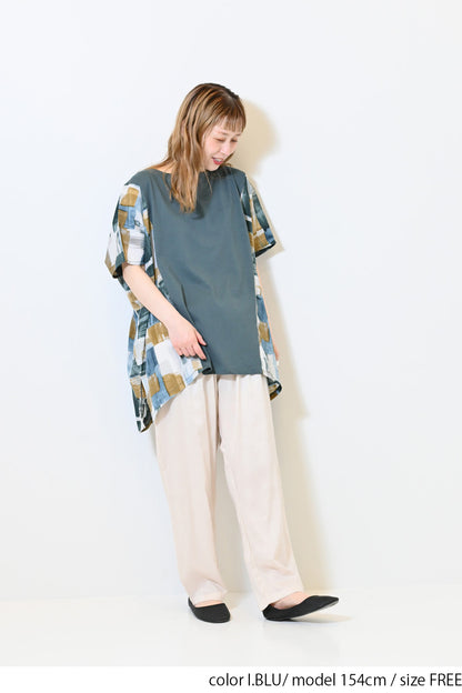 ≪SALE≫ Side Print Panel Pullover