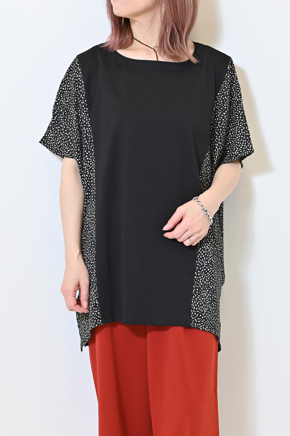 ≪SALE≫ Side Print Panel Pullover