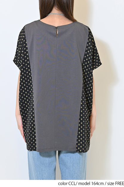 ≪SALE≫ Side Print Panel Pullover
