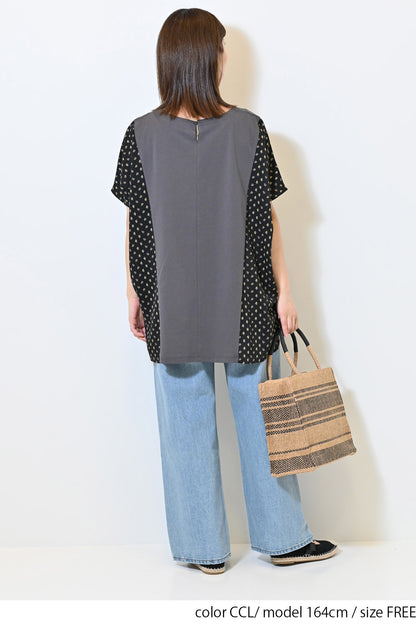 ≪SALE≫ Side Print Panel Pullover