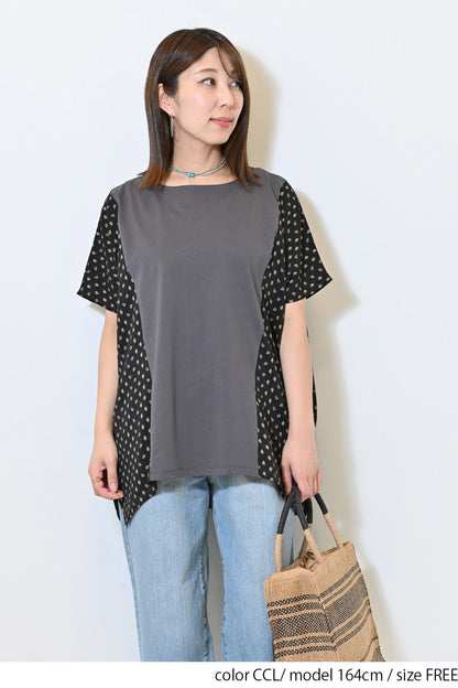 ≪SALE≫ Side Print Panel Pullover