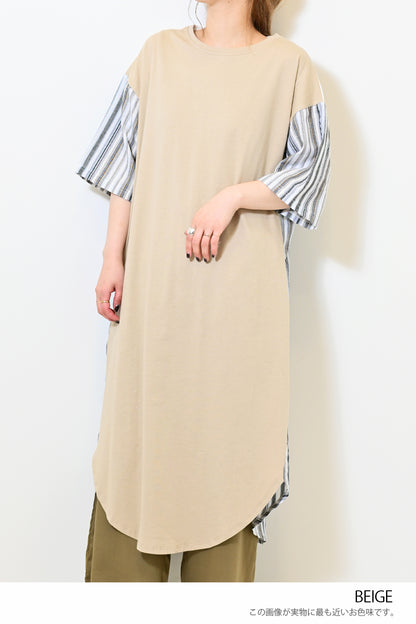 うしろ柄切替ワンピース