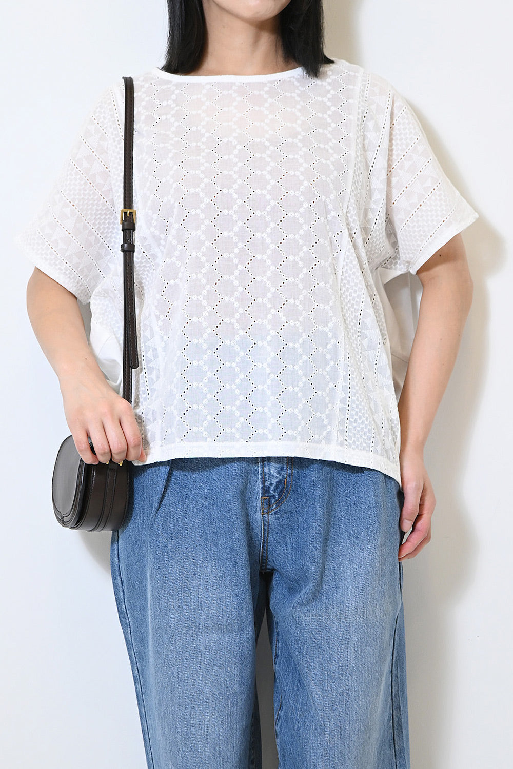 ≪OUTLET SALE≫ Lace Panel Loose Pullover