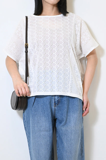 ≪OUTLET SALE≫ Lace Panel Loose Pullover