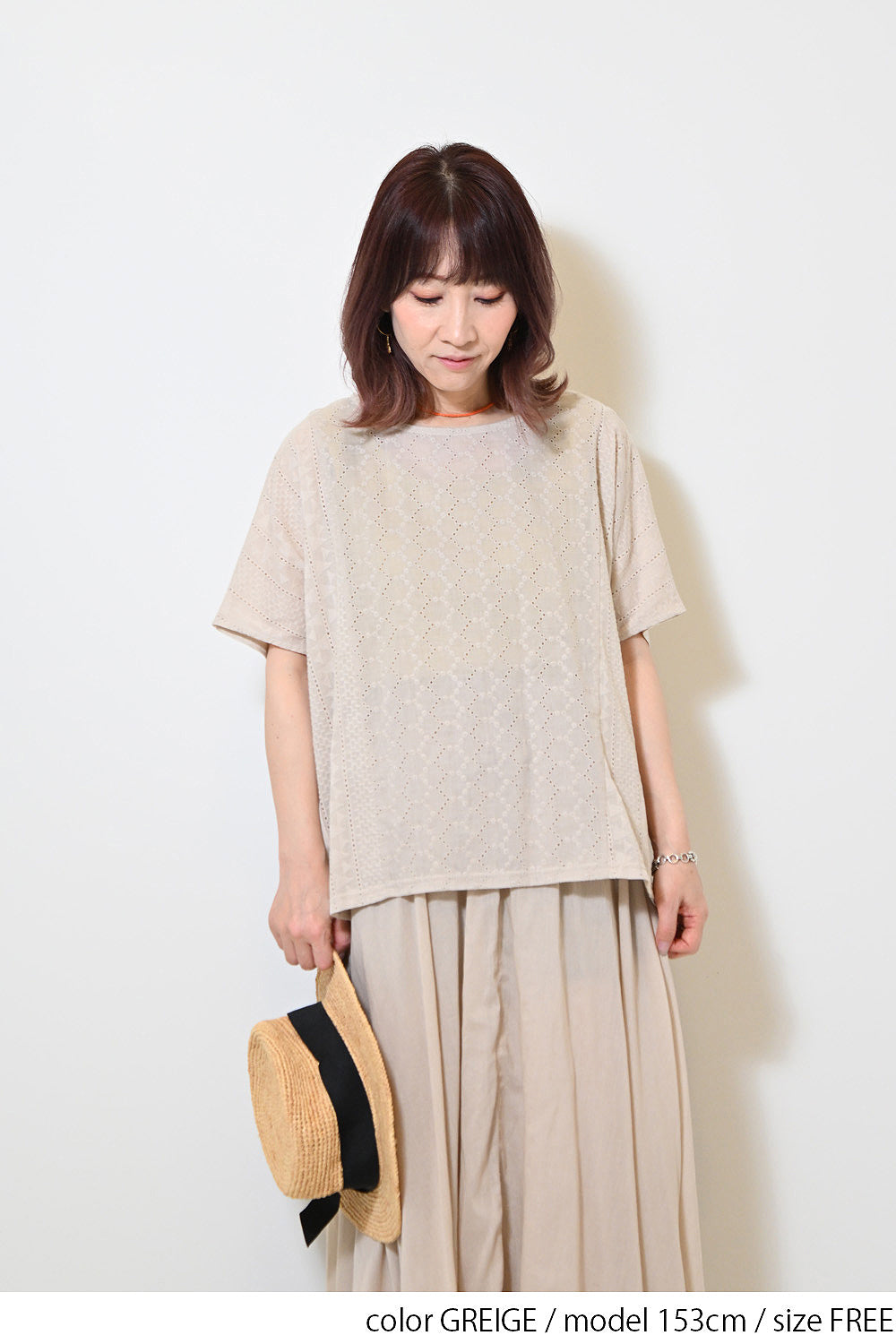 ≪OUTLET SALE≫ Lace Panel Loose Pullover