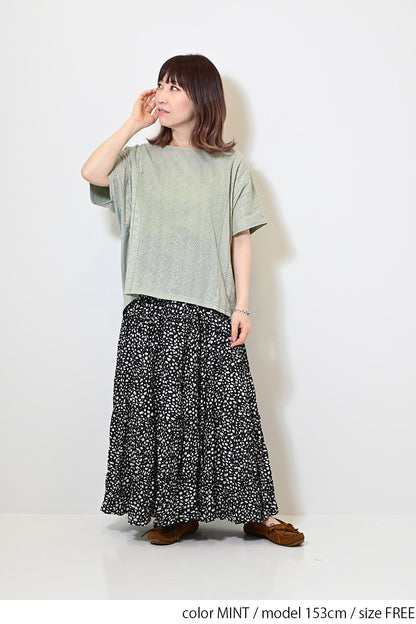 ≪OUTLET SALE≫ Lace Panel Loose Pullover