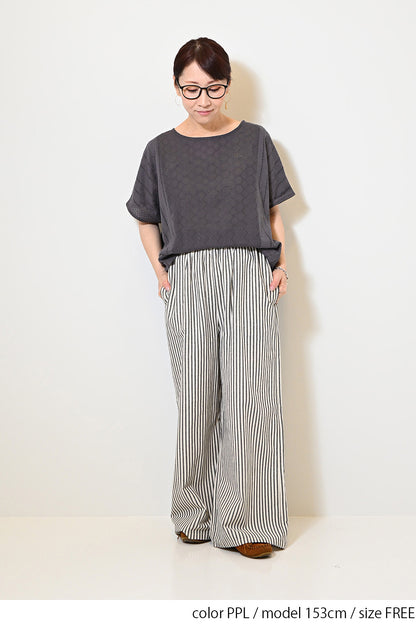 ≪OUTLET SALE≫ Lace Panel Loose Pullover