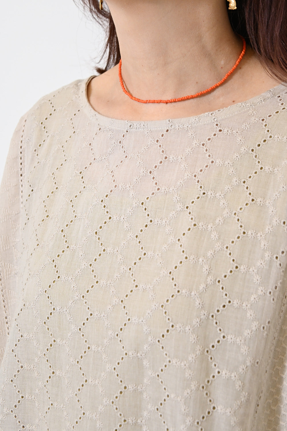 ≪OUTLET SALE≫ Lace Panel Loose Pullover