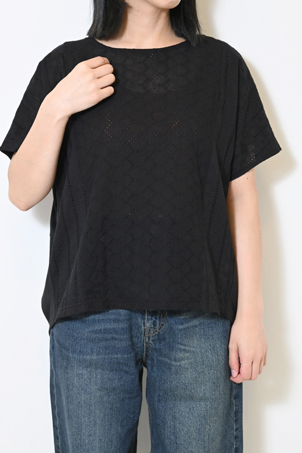 ≪OUTLET SALE≫ Lace Panel Loose Pullover