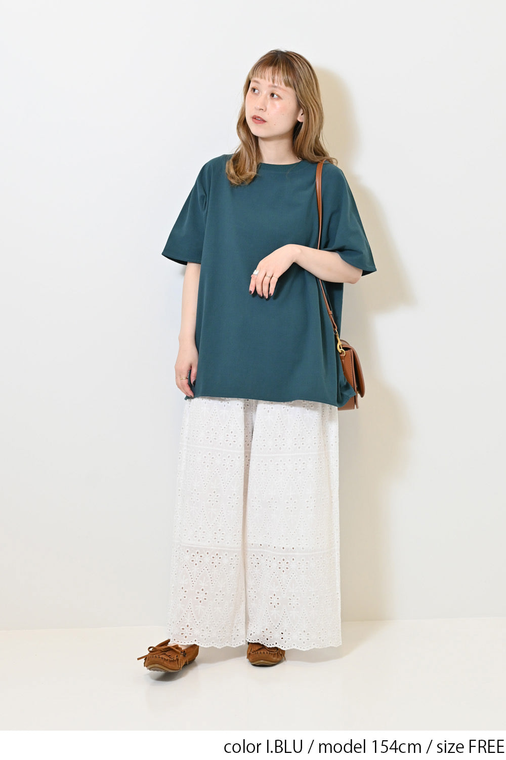 リネン100%プルオーバー　ドルマンスリーブ　Freeサイズ　ハンドメイド　g 寸法図【NO.235】ドルマンスリーブのプルオーバー（ニット用