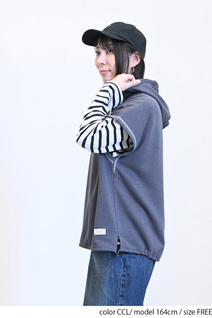 ≪SALE≫ Slub Fleece Hooded Vest