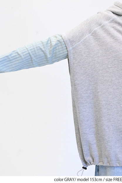 ≪SALE≫ Slub Fleece Hooded Vest