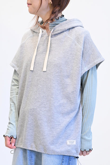 ≪SALE≫ Slub Fleece Hooded Vest