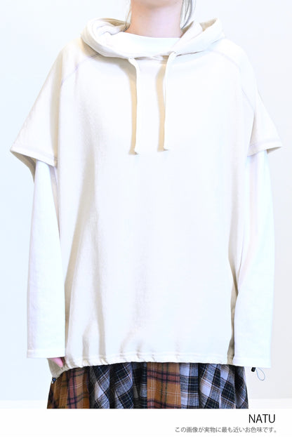 ≪SALE≫ Slub Fleece Hooded Vest