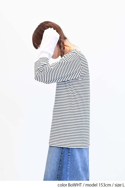 袖切り替えシアーロンTee