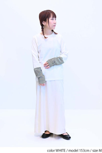 ≪SALE≫ Sleeve Border Switch Long Sleeve Tee