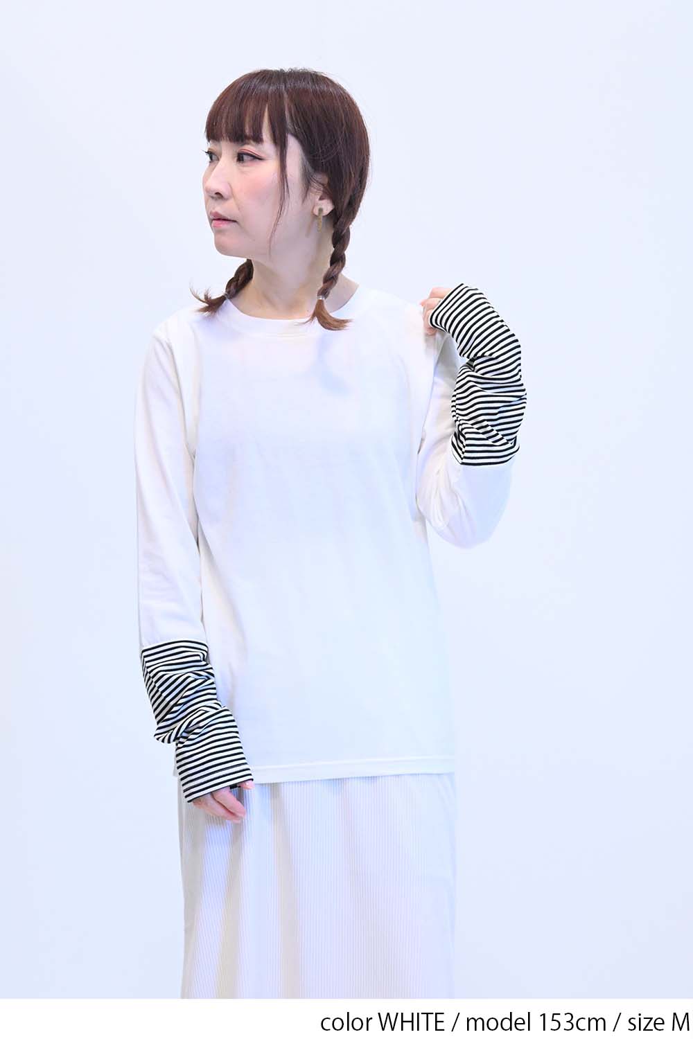≪SALE≫ Sleeve Border Switch Long Sleeve Tee