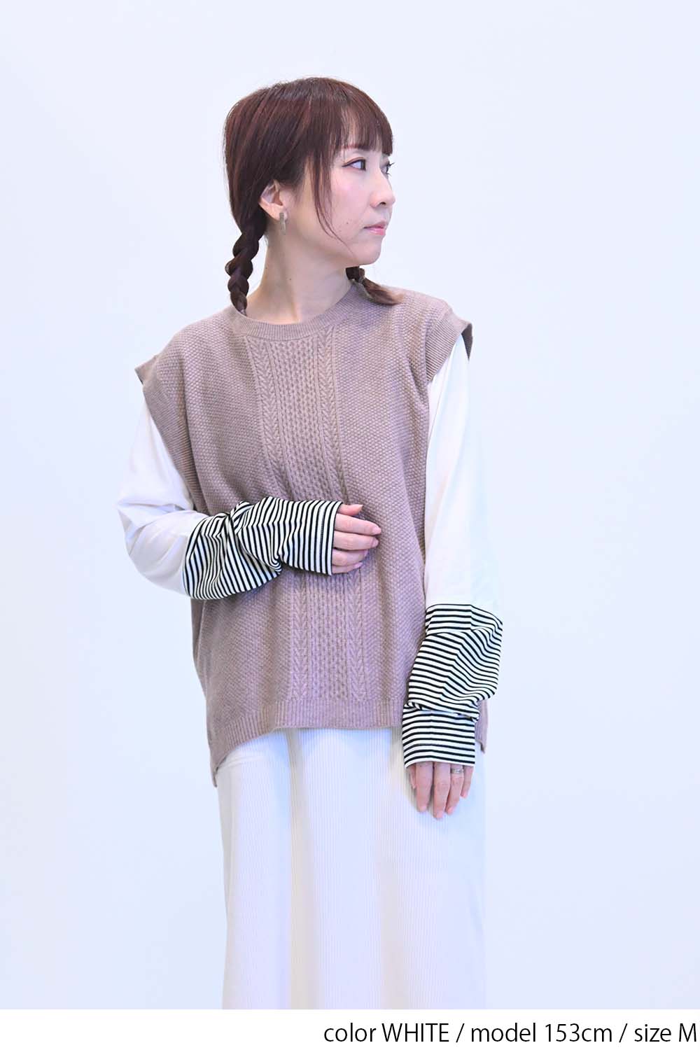 ≪SALE≫ Sleeve Border Switch Long Sleeve Tee