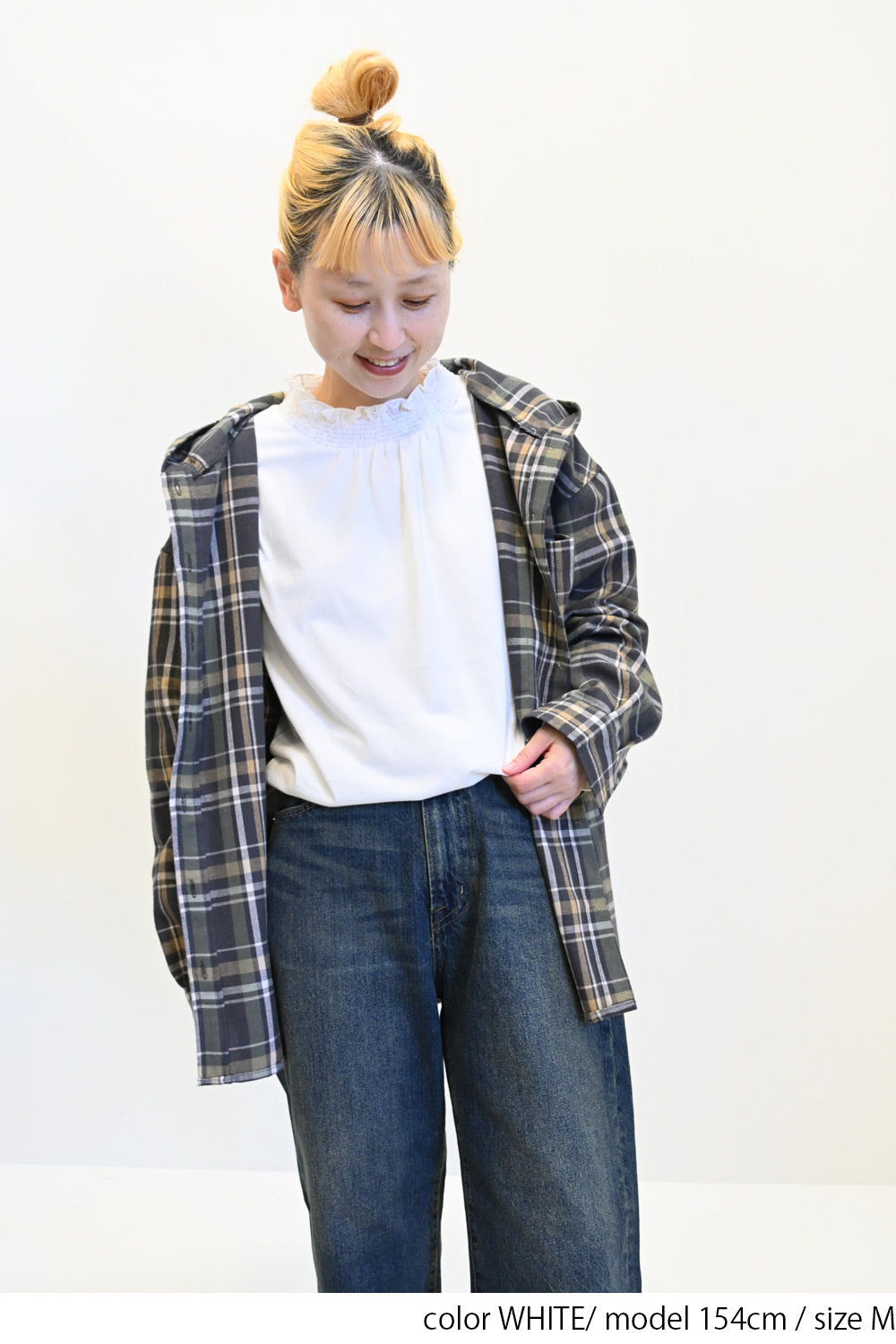 襟シャーリングレースロンTee – HEART MARKET