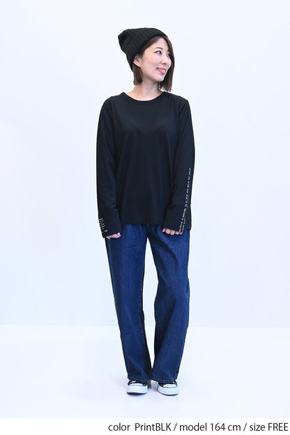 ≪SALE≫ Sleeve Logo Long Sleeve Tee