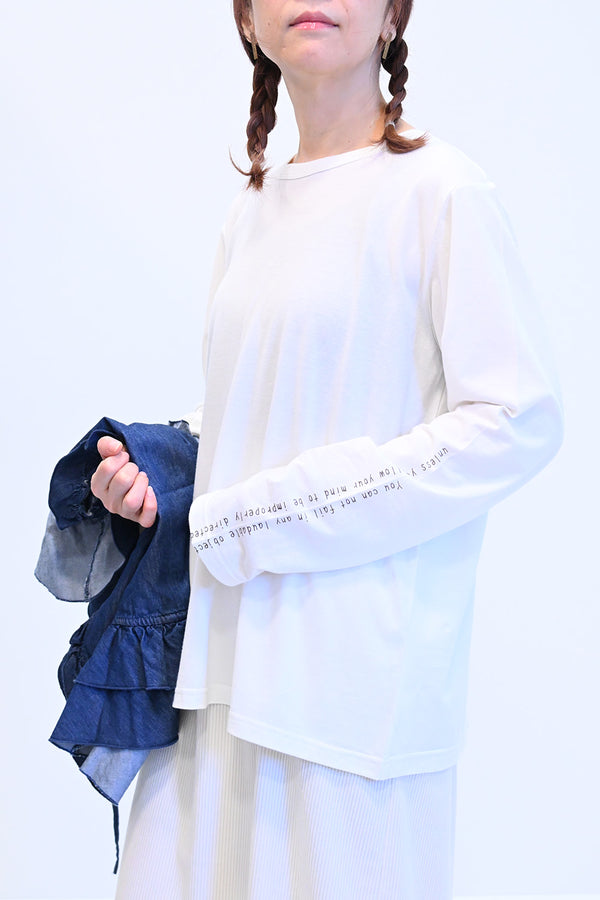 ≪SALE≫ Sleeve Logo Long Sleeve Tee