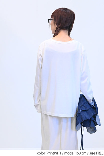 ≪SALE≫ Sleeve Logo Long Sleeve Tee