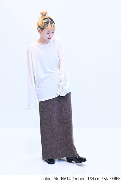 ≪SALE≫ Sleeve Logo Long Sleeve Tee