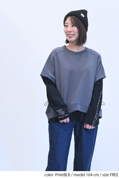 ≪SALE≫ Sleeve Logo Long Sleeve Tee