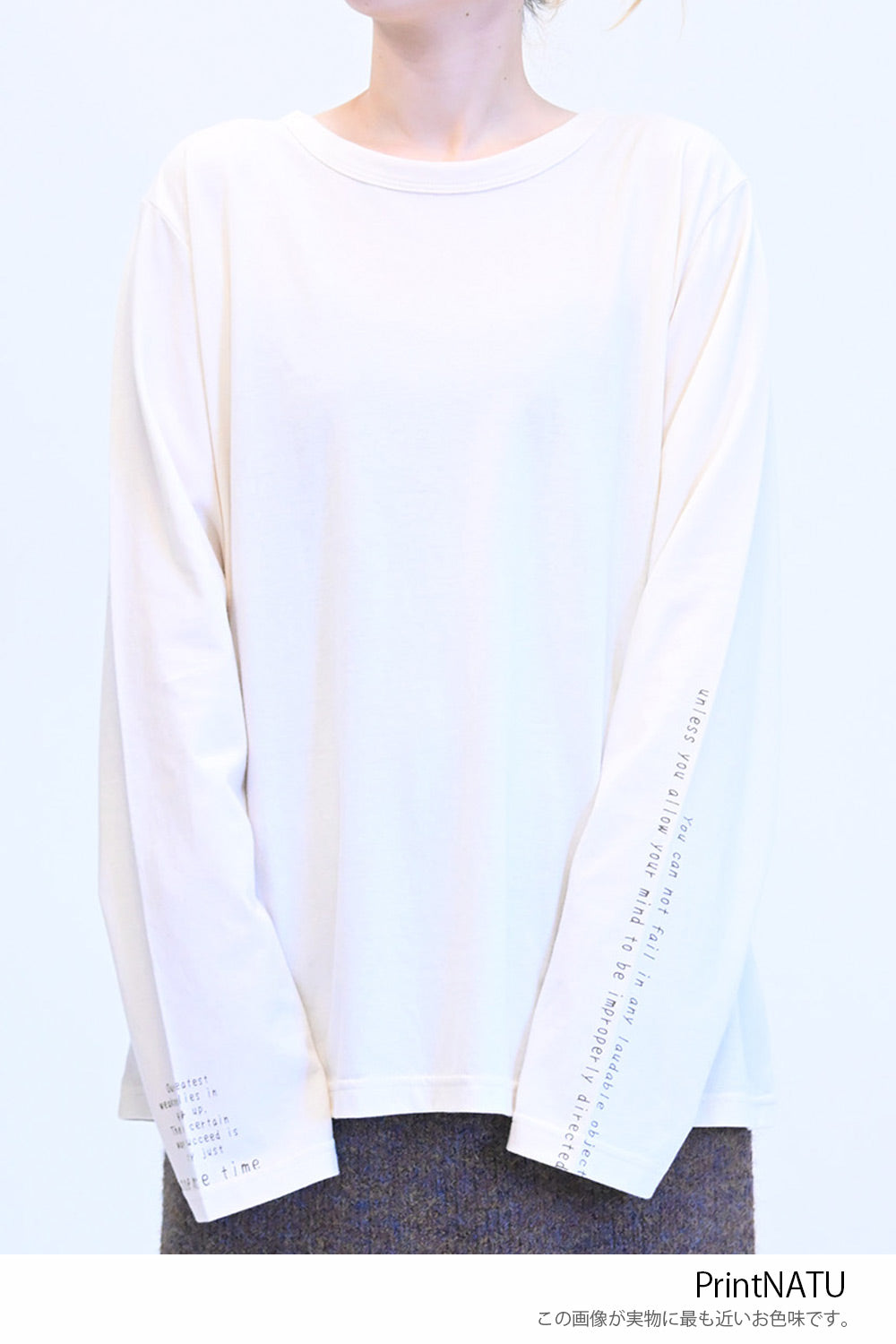≪SALE≫ Sleeve Logo Long Sleeve Tee