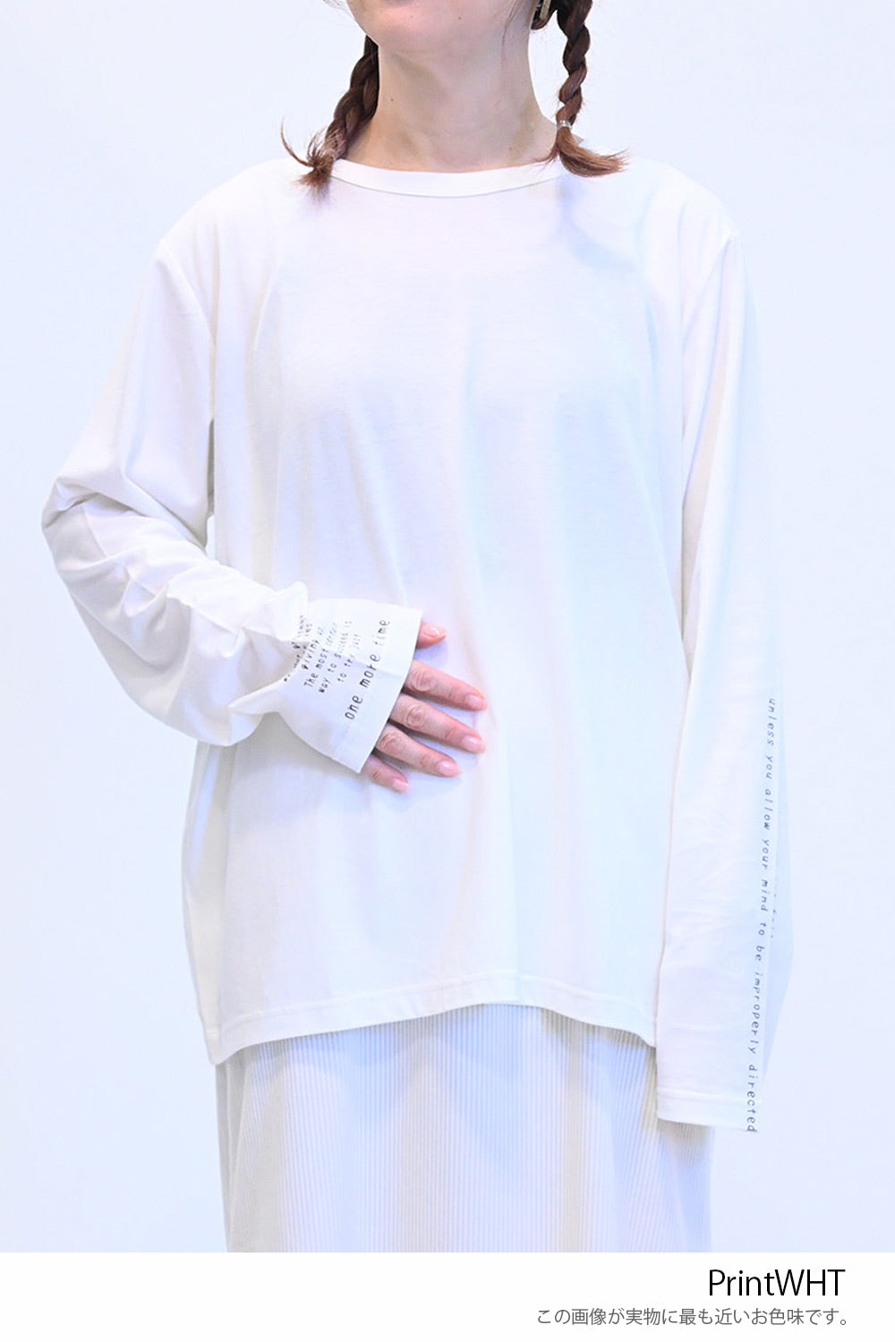 ≪SALE≫ Sleeve Logo Long Sleeve Tee