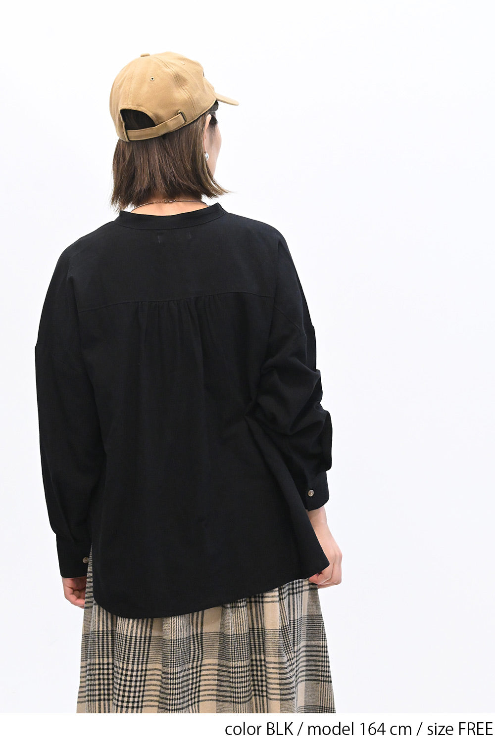 ≪SALE≫Key Neck Chest Pocket Blouse