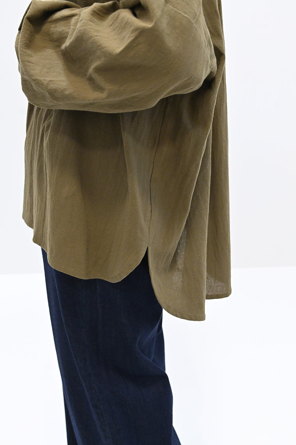 ≪SALE≫Key Neck Chest Pocket Blouse